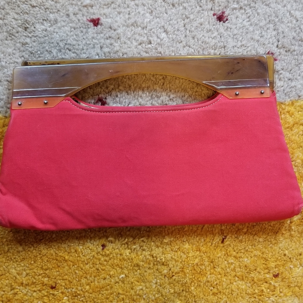 Vintage red clutch handbag